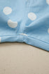 Modern Polka Dot Print Raw Hem Denim Jeans