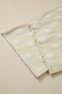 Modern Polka Dot Print Raw Hem Denim Jeans