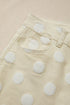Modern Polka Dot Print Raw Hem Denim Jeans