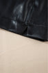 Modern PU Leather Side Slit High Waist Mini Skirt