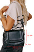 Modern Rectangular Faux Leather Flap Shoulder Bag