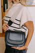 Modern Rectangular Faux Leather Flap Shoulder Bag