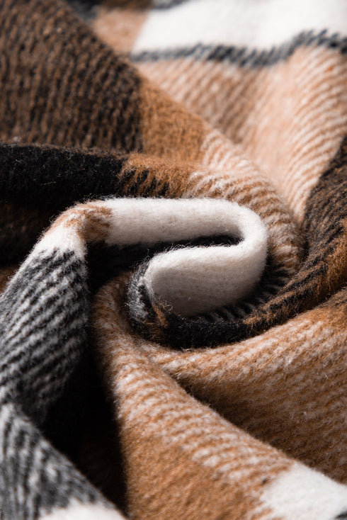 Modern Retro Plaid Collared Button Up Vest