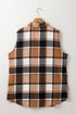 Modern Retro Plaid Collared Button Up Vest
