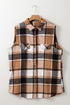 Modern Retro Plaid Collared Button Up Vest