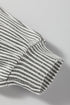 Modern Ribbed Knit Lantern Sleeve Round Neck Top