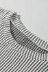 Modern Ribbed Knit Lantern Sleeve Round Neck Top