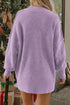Modern Ribbed Knit Stand Neck Long Sleeve Sweater