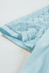Modern Seamed Detail Lace Raglan Sleeve Tee