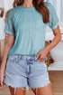 Modern Seamed Detail Lace Raglan Sleeve Tee