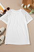 Modern Seamed Detail Lace Raglan Sleeve Tee