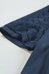 Modern Seamed Detail Lace Raglan Sleeve Tee