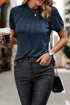 Modern Seamed Detail Lace Raglan Sleeve Tee