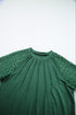 Modern Seamed Detail Lace Raglan Sleeve Tee