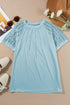Modern Seamed Detail Lace Raglan Sleeve Tee