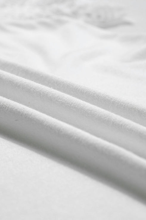 Modern Seamed Detail Lace Raglan Sleeve Tee