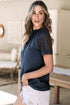 Modern Seamed Detail Lace Raglan Sleeve Tee