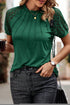 Modern Seamed Detail Lace Raglan Sleeve Tee