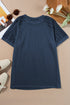 Modern Seamed Detail Lace Raglan Sleeve Tee
