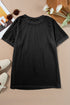 Modern Seamed Detail Lace Raglan Sleeve Tee