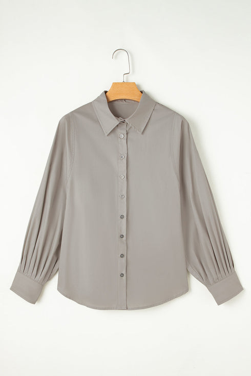 Modern Seamed Relaxed Fit Button Down Shirt