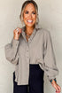 Modern Seamed Relaxed Fit Button Down Shirt