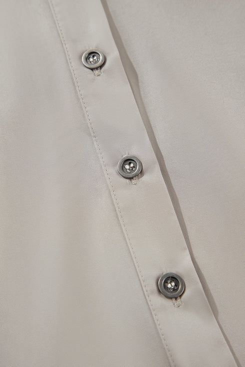Modern Seamed Relaxed Fit Button Down Shirt