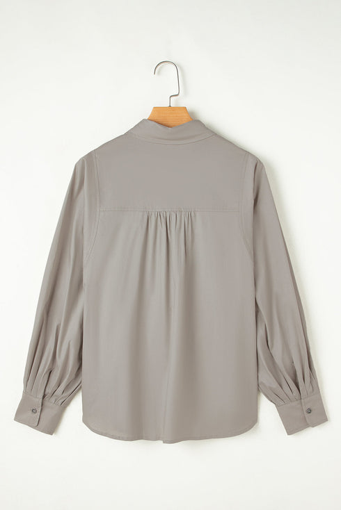 Modern Seamed Relaxed Fit Button Down Shirt
