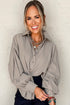 Modern Seamed Relaxed Fit Button Down Shirt