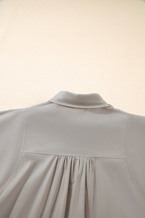 Modern Seamed Relaxed Fit Button Down Shirt