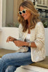 Modern Sequin Long Sleeve Zip Up Round Neck Jacket