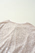 Modern Sequin Long Sleeve Zip Up Round Neck Jacket