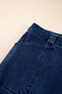 Modern Solid Denim Mid Rise Straight Leg Jeans