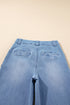 Modern Solid Denim Mid Rise Straight Leg Jeans