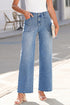 Modern Solid Denim Mid Rise Straight Leg Jeans