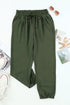 Modern Solid Drawstring Smocked Waist Lounge Joggers