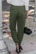 Modern Solid Drawstring Smocked Waist Lounge Joggers