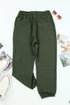 Modern Solid Drawstring Smocked Waist Lounge Joggers