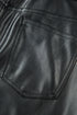 Modern Solid Faux Leather Side Slit Maxi Skirt