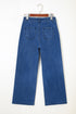 Modern Solid High Waist Straight Leg Denim Jeans
