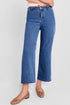 Modern Solid High Waist Straight Leg Denim Jeans