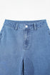 Modern Solid High Waist Straight Leg Denim Jeans