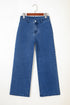 Modern Solid High Waist Straight Leg Denim Jeans