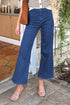 Modern Solid High Waist Straight Leg Denim Jeans
