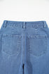 Modern Solid High Waist Straight Leg Denim Jeans