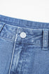 Modern Solid High Waist Straight Leg Denim Jeans