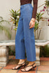 Modern Solid High Waist Straight Leg Denim Jeans