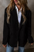 Modern Solid Lapel Flap Pocket Buttoned Blazer