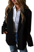 Modern Solid Lapel Flap Pocket Buttoned Blazer