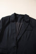 Modern Solid Lapel Flap Pocket Buttoned Blazer